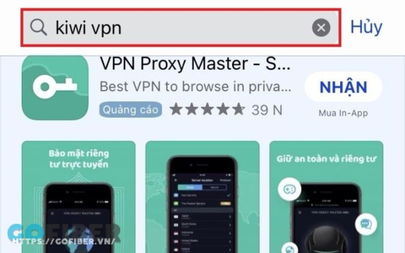 Cài đặt Kiwi VPN trên iOS