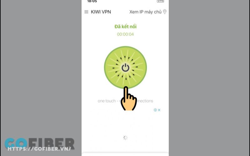 Kết nối với Kiwi VPN