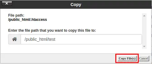 Copy/sao chép tệp tin trên cPanel File Manager