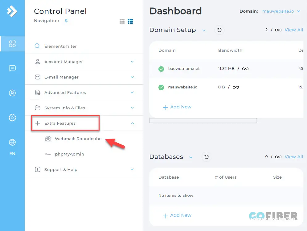 Đăng nhập vào Webmail Roundcube