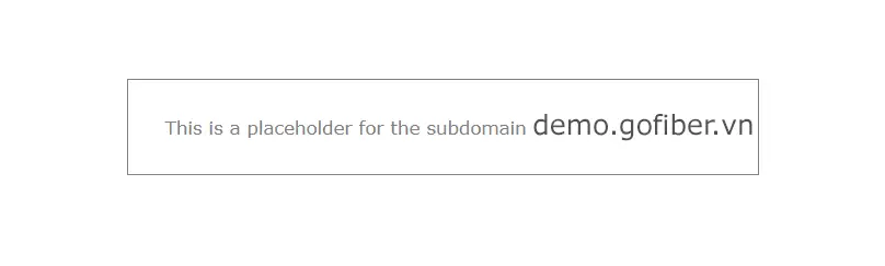  Lỗi “This is a placeholder for the subdomain… 