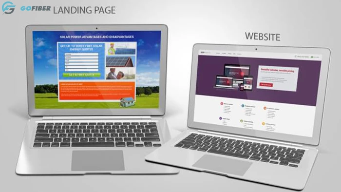 Sự khác nhau giữa landing page và website.