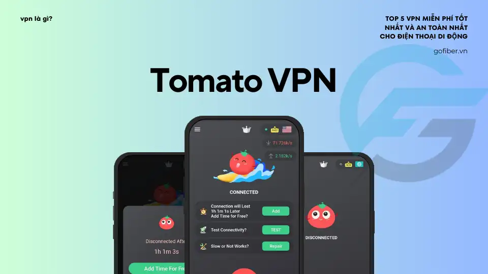 Tomato VPN của IronMeta Studio là một ứng dụng VPN cho điện thoại di động